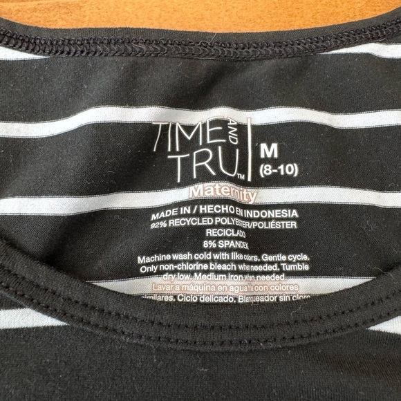 Time and Tru Black and White Striped Dress - Picture 4 of 6